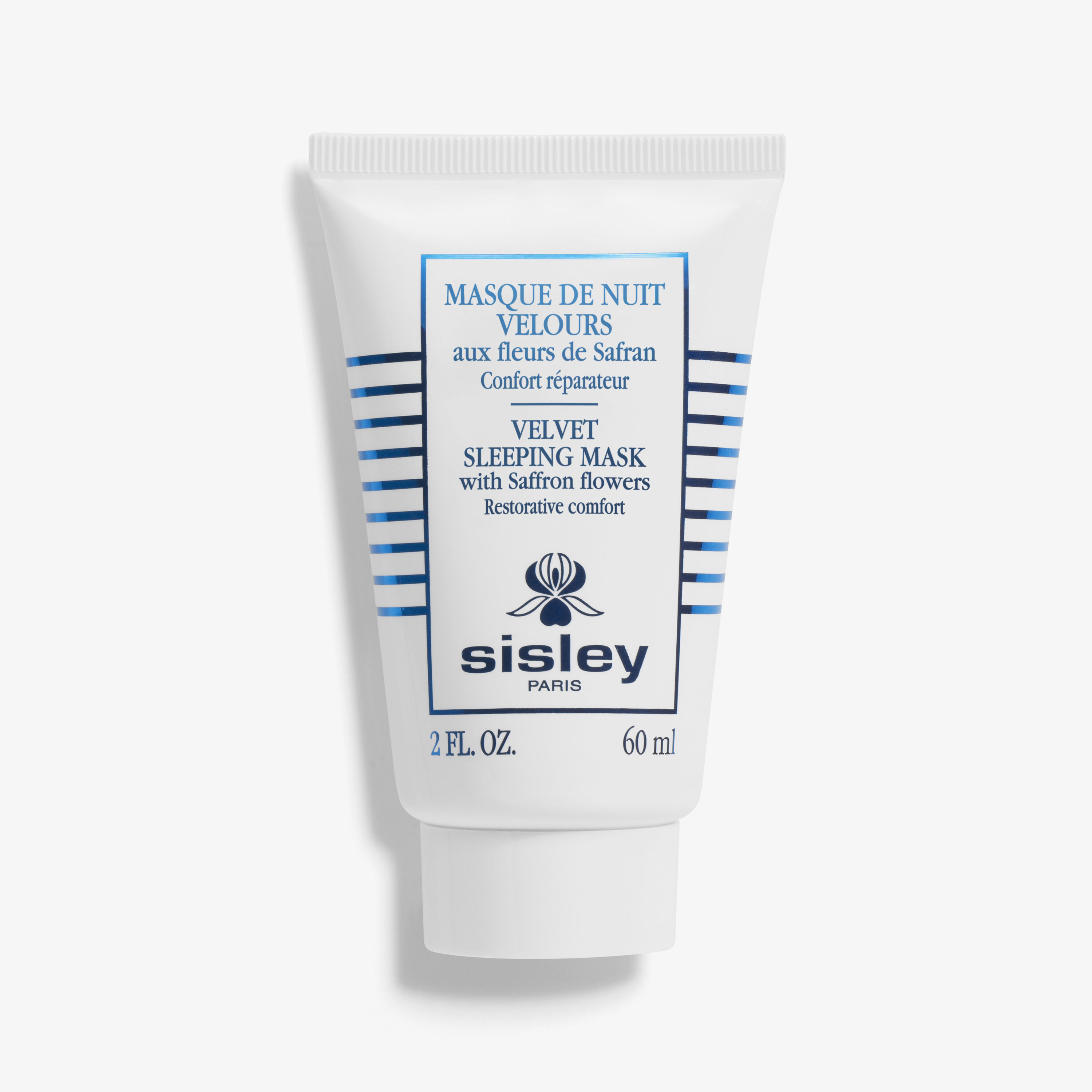Masque de sommeil en velours aux fleurs de safran